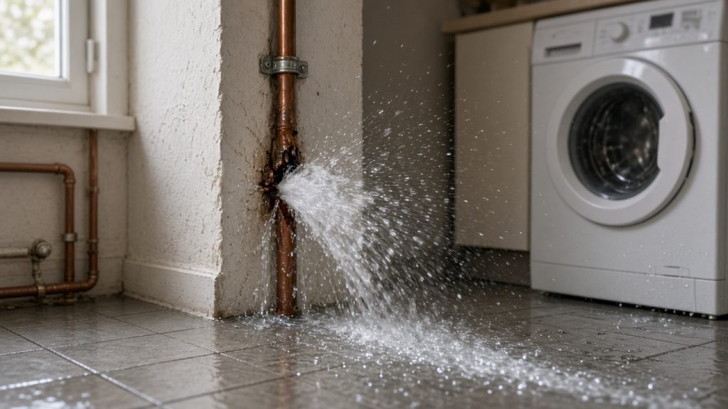 Burst pipe at home: what to do in the first ten minutes, and how to find it