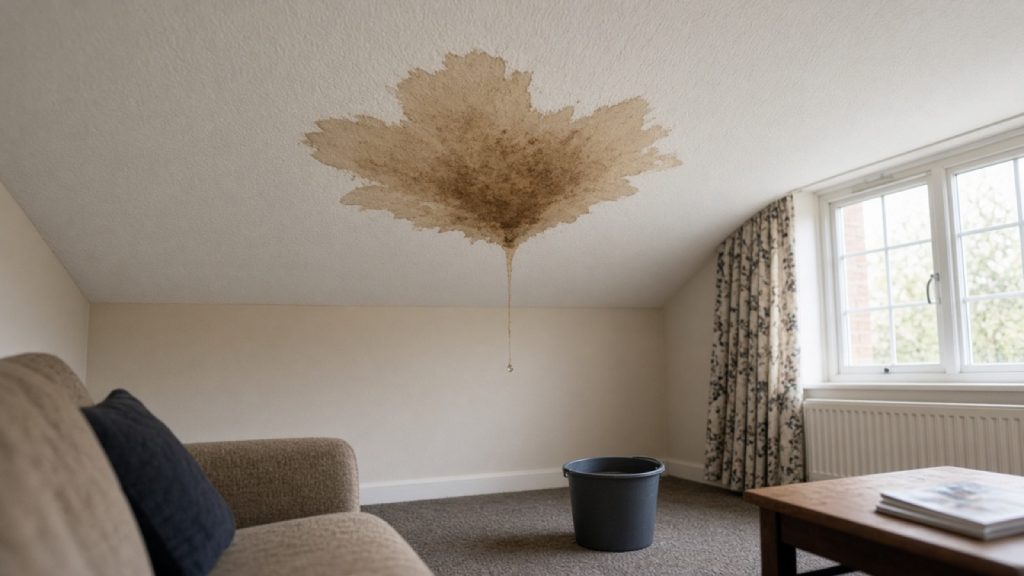 Water leak from ceiling: what to do in the first hour, then how to find it