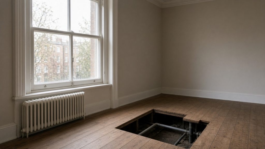 Water leak under the floor of a London flat: who is responsible